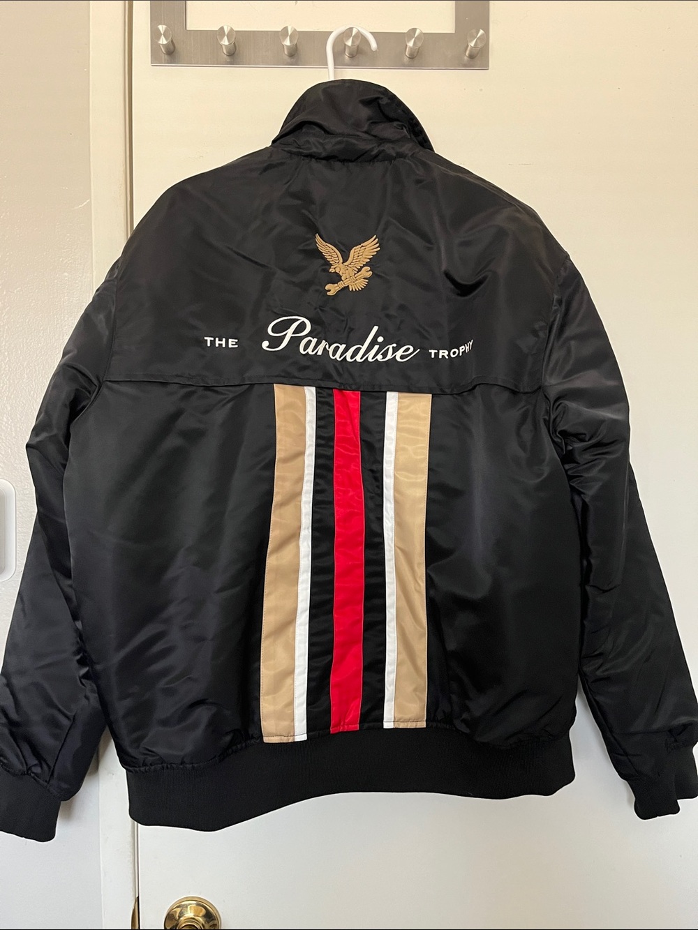 Black Paradise Trophy Bomber jacket Men  size Large - Picture 6 of 11